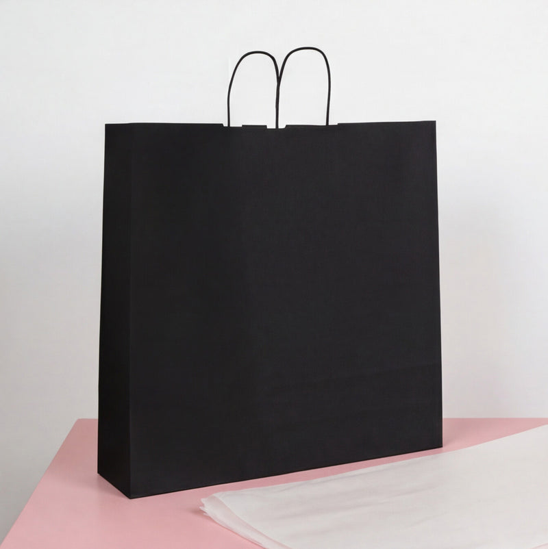50x papieren tassen Zwart XXL